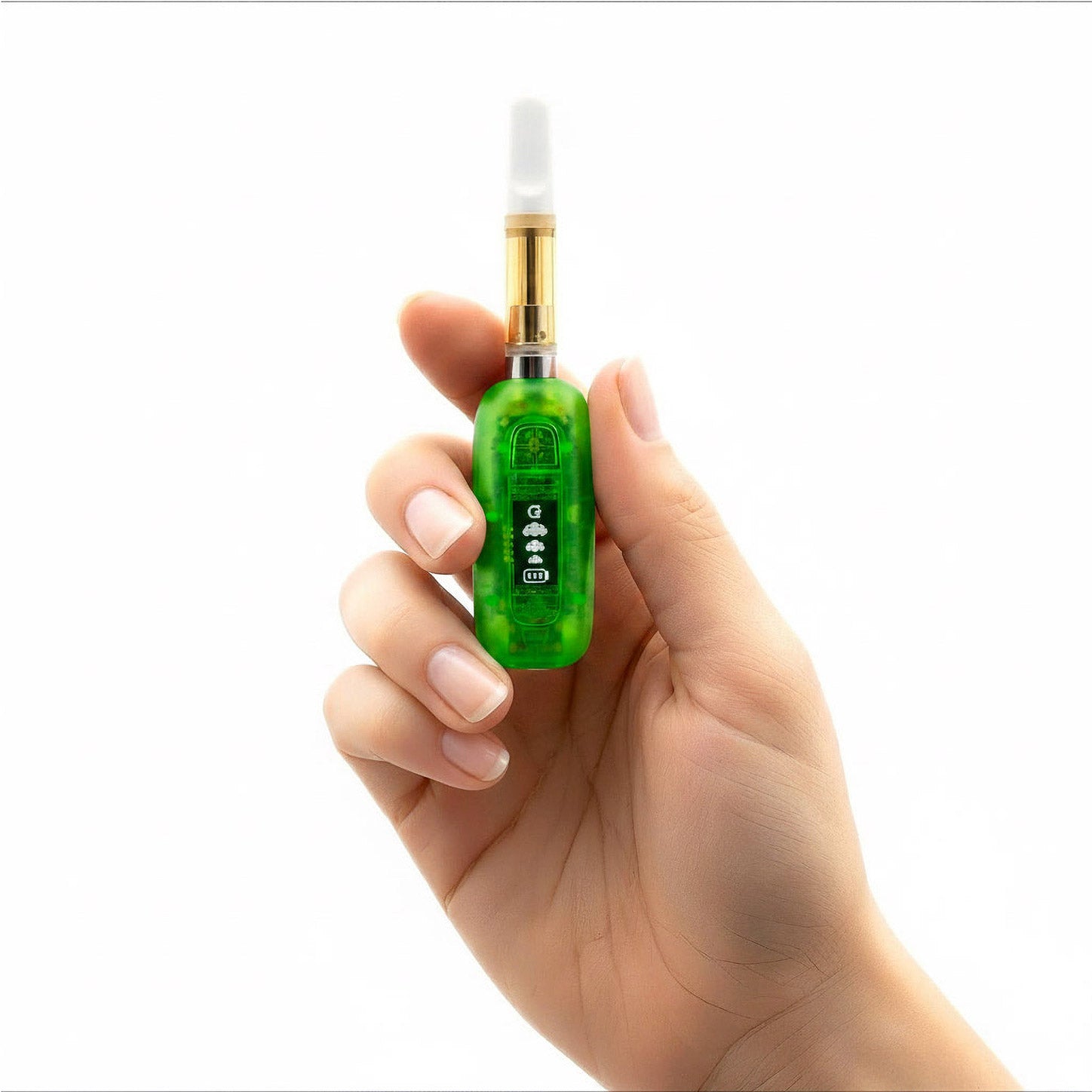 G Pen 510 Original neon green translucent battery side view