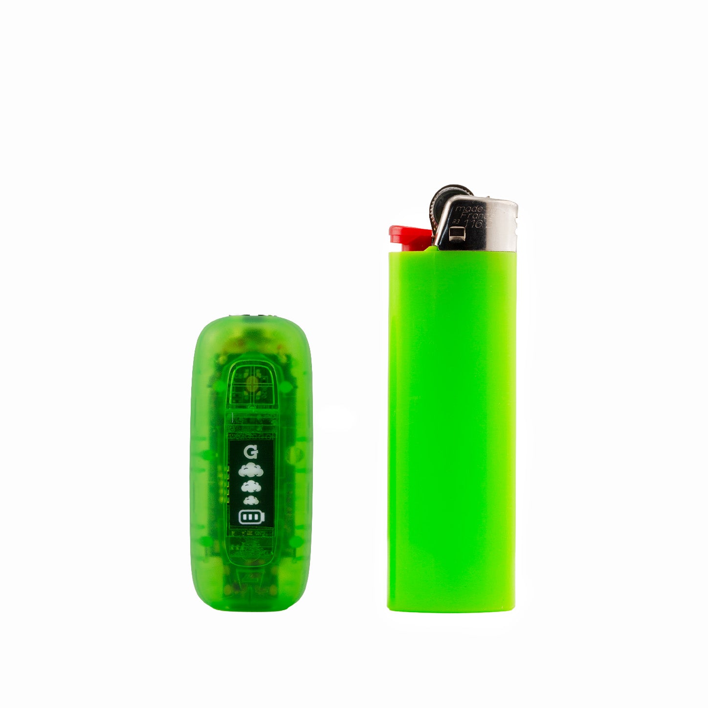 G Pen 510 Original neon green translucent battery detail