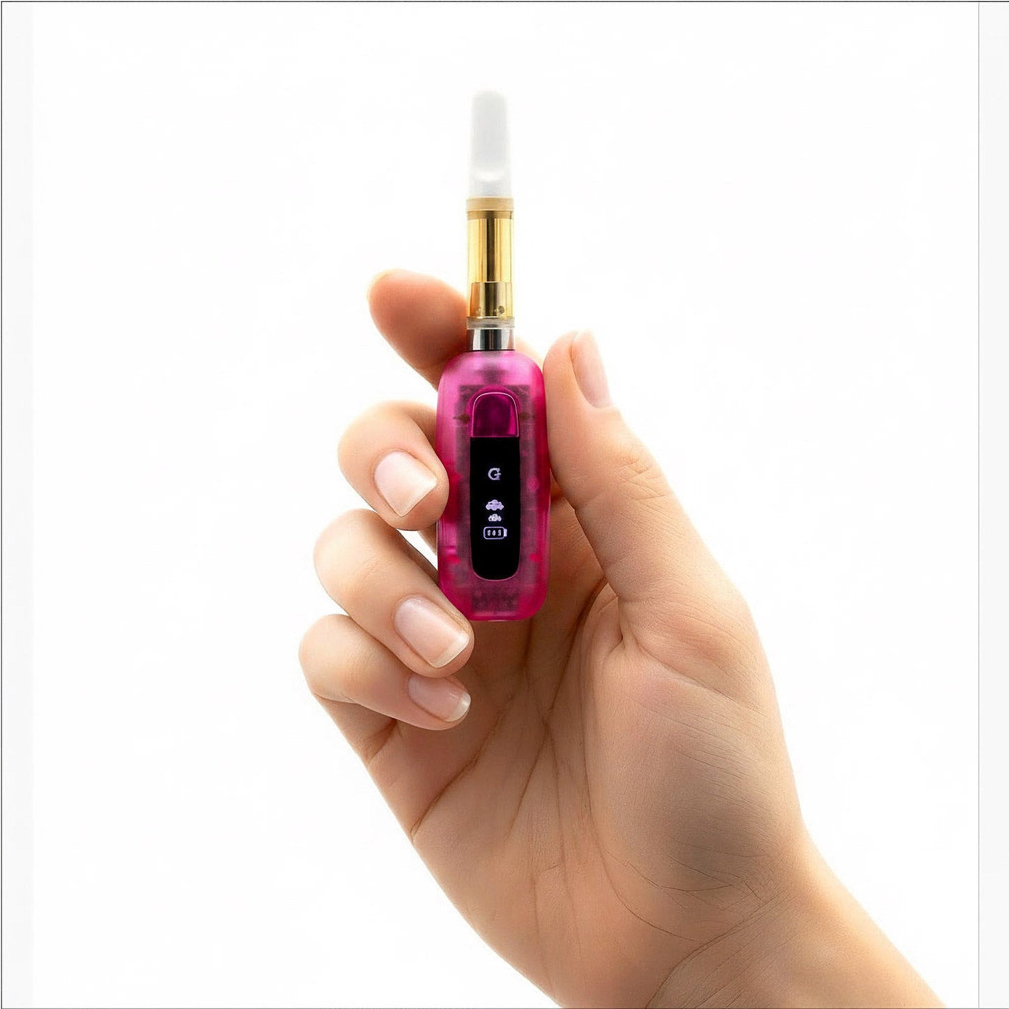 G Pen 510 Original pink translucent battery side view