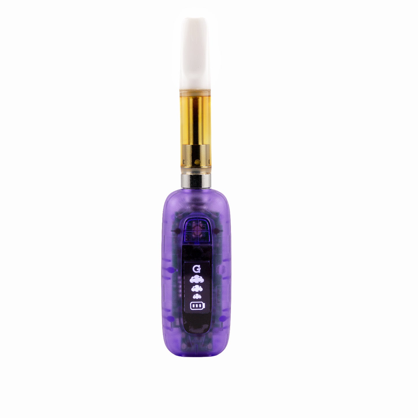 G Pen 510 Original purple translucent battery angle view