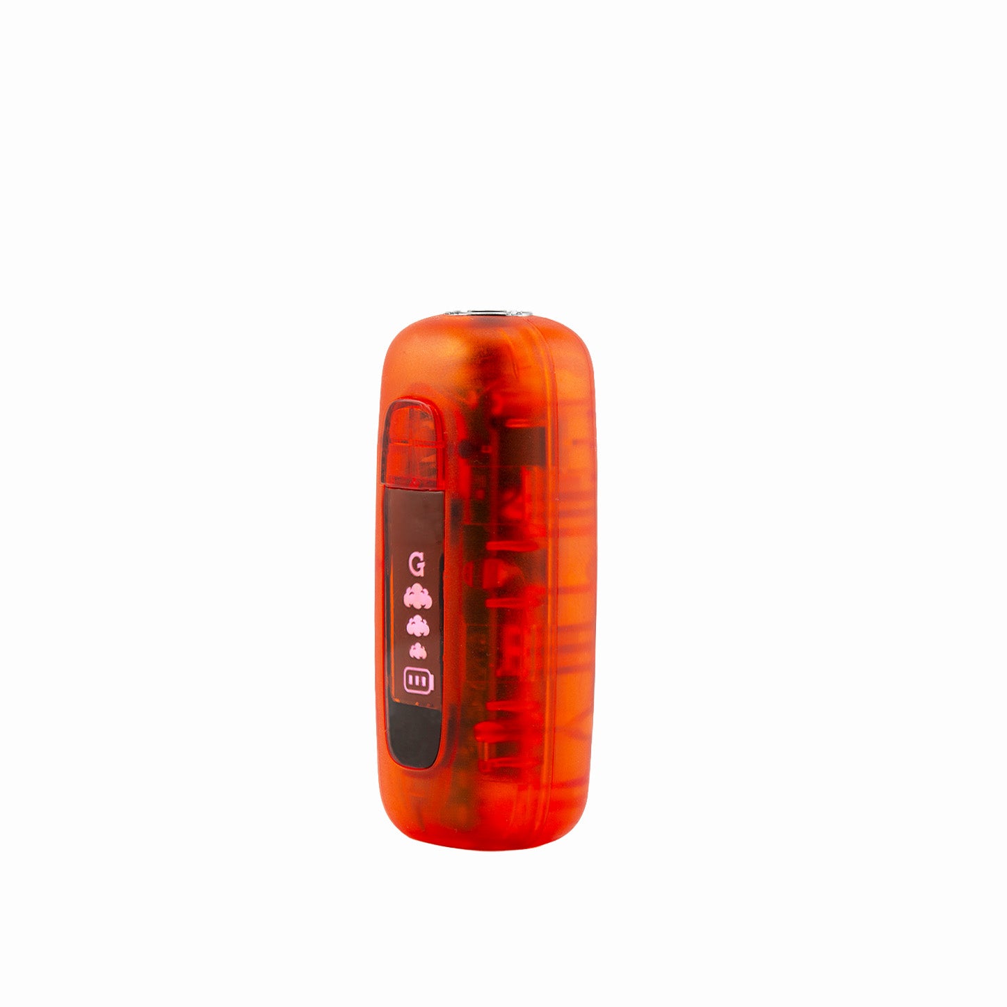 G Pen 510 Original red translucent battery top view